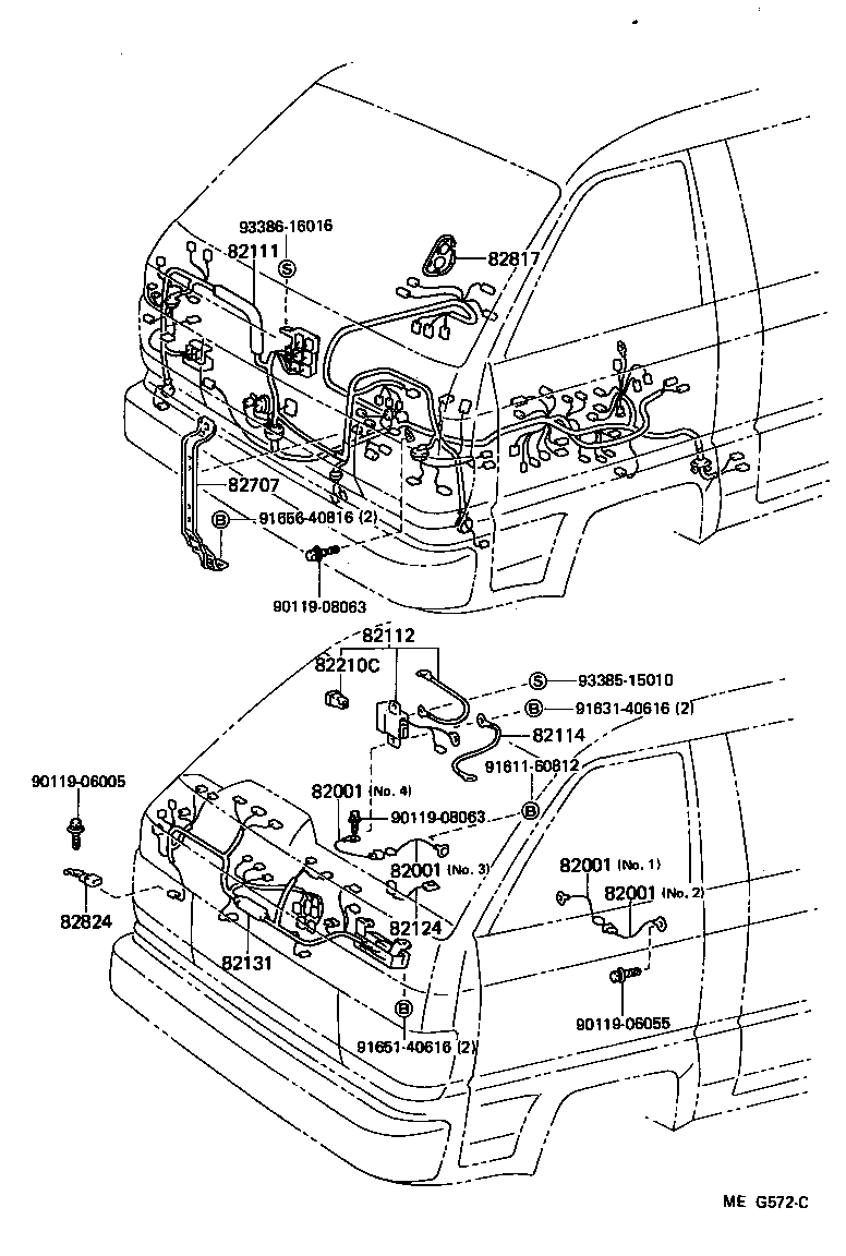 82124-95706 WIRE, ENGINE, NO.4 product image