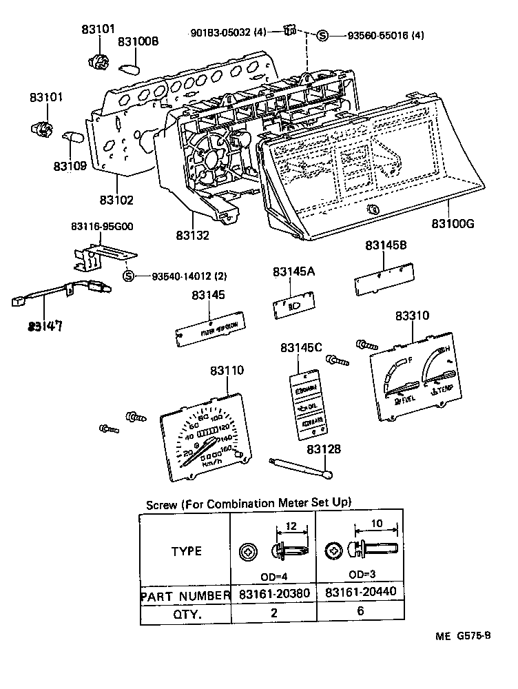 83132-95J02 CASE, COMBINATION METER product image