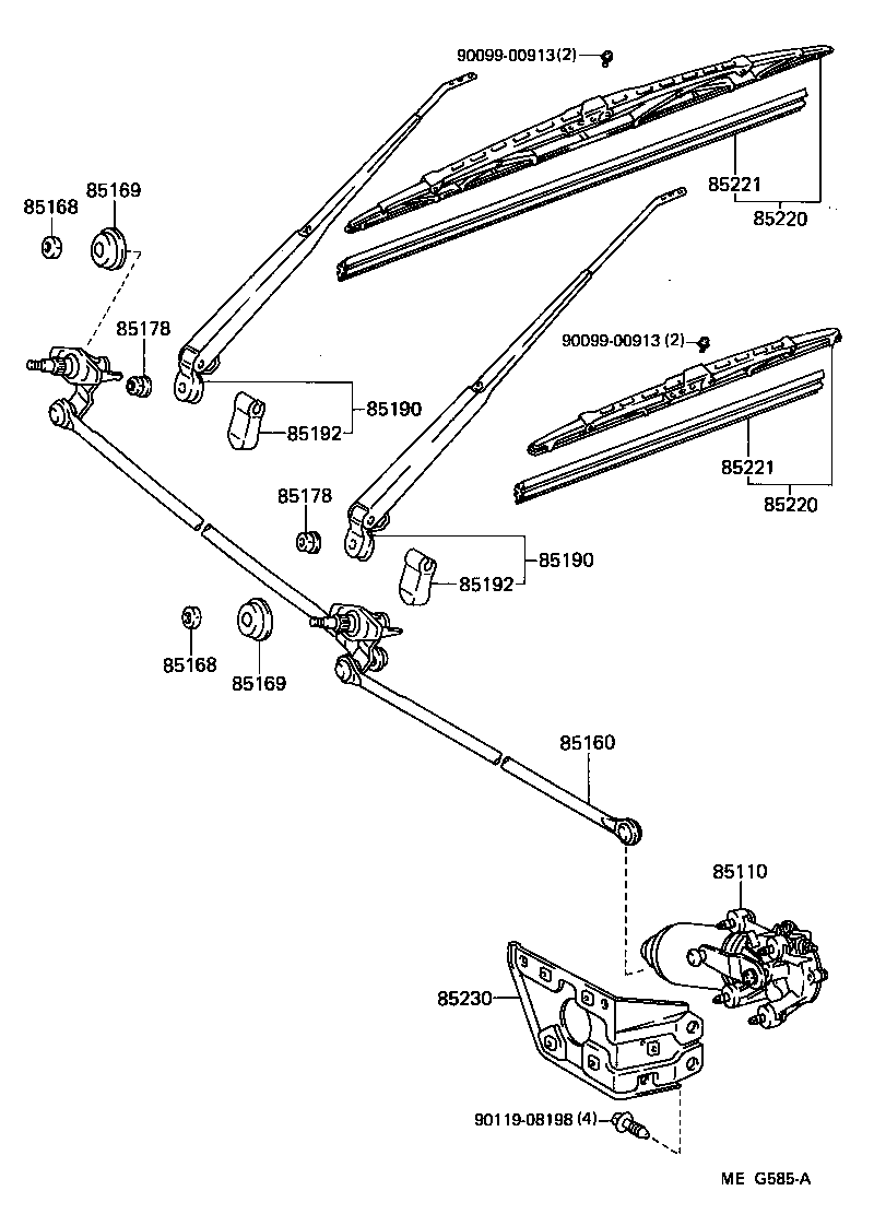 85192-28020 COVER, WINDSHIELD WIPER ARM product image