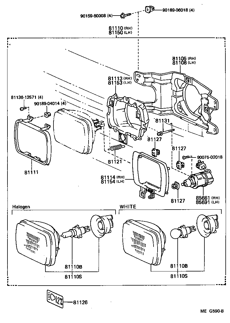 81110-95751 HEADLAMP ASSY, RH product image