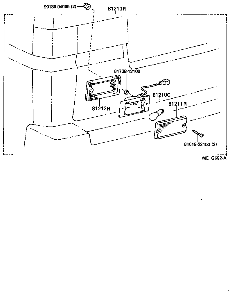 81214-95702 GASKET, REAR FOG LAMP, NO.1 product image