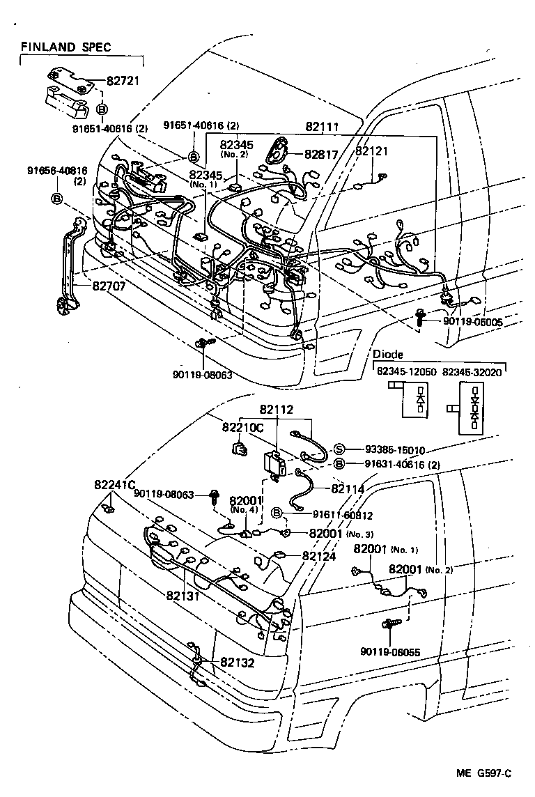82817-95703 PROTECTOR, WIRING HARNESS, NO.1 product image