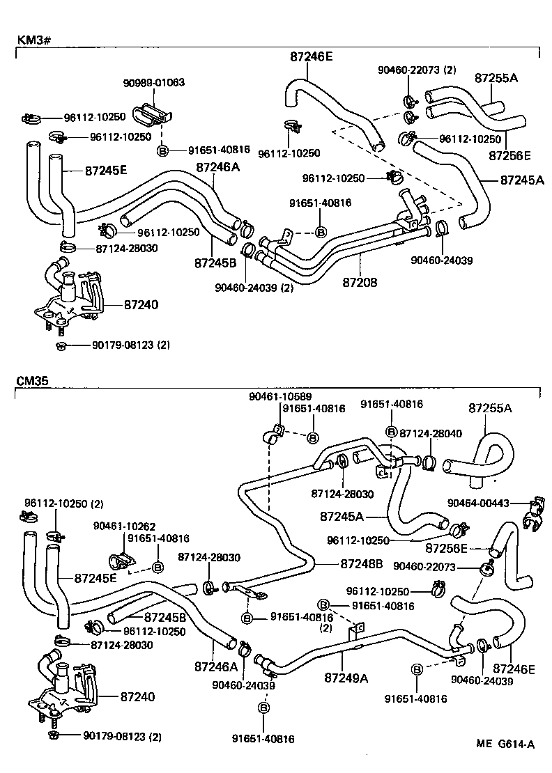 99556-30740 HOSE, HEATER WATER, INLET B product image