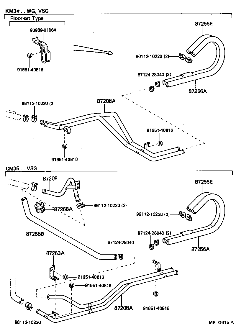 99556-30740 HOSE, HEATER WATER, INLET B product image