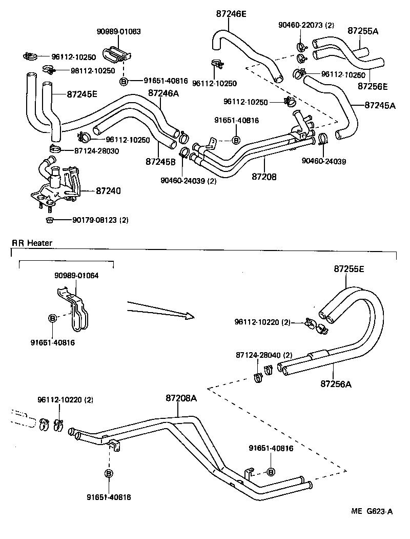 87245-95737 HOSE, HEATER WATER, INLET A product image