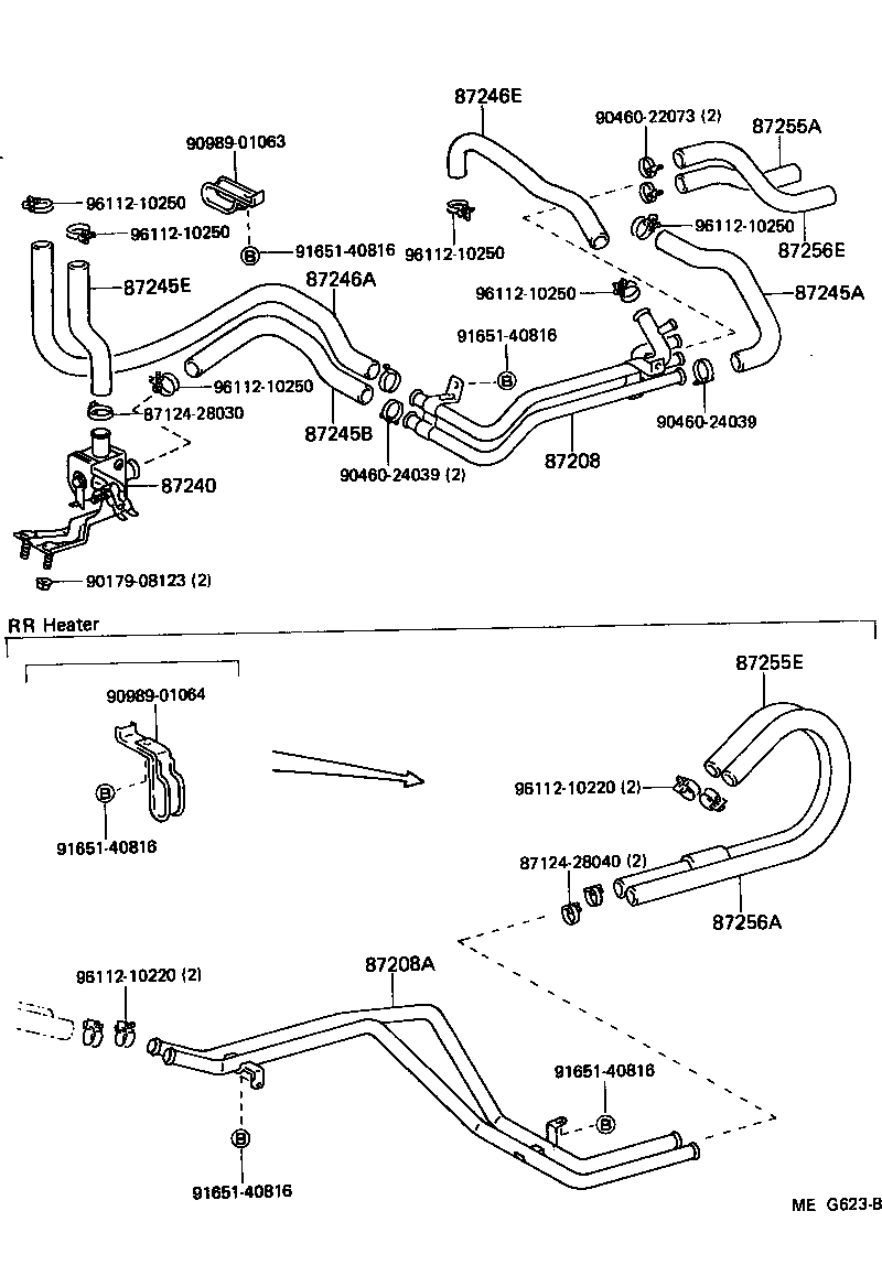 87208-95752 PIPE SUB-ASSY, HEATER WATER product image
