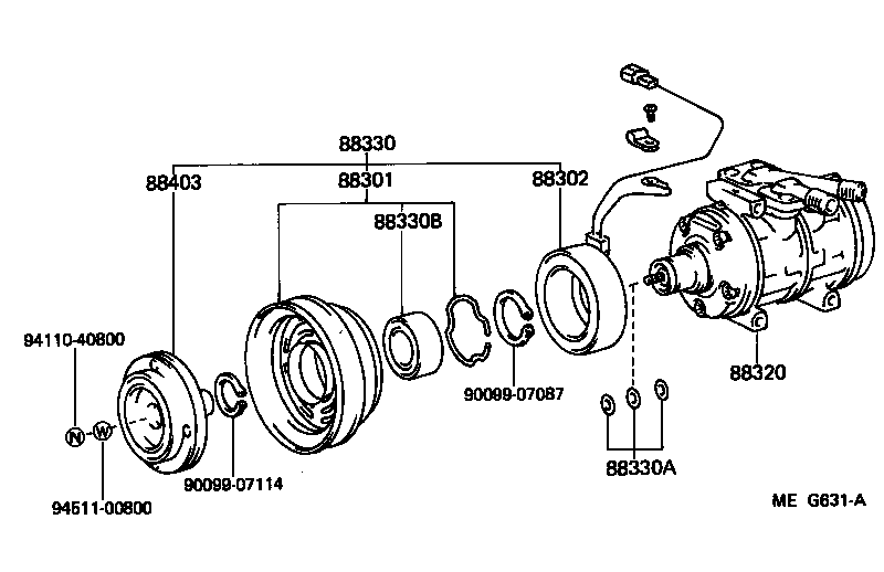 88320-27070 COMPRESSOR ASSY, COOLER product image