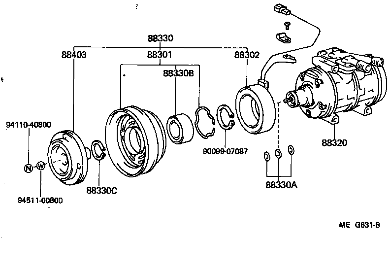 88320-27080 COMPRESSOR ASSY, COOLER product image