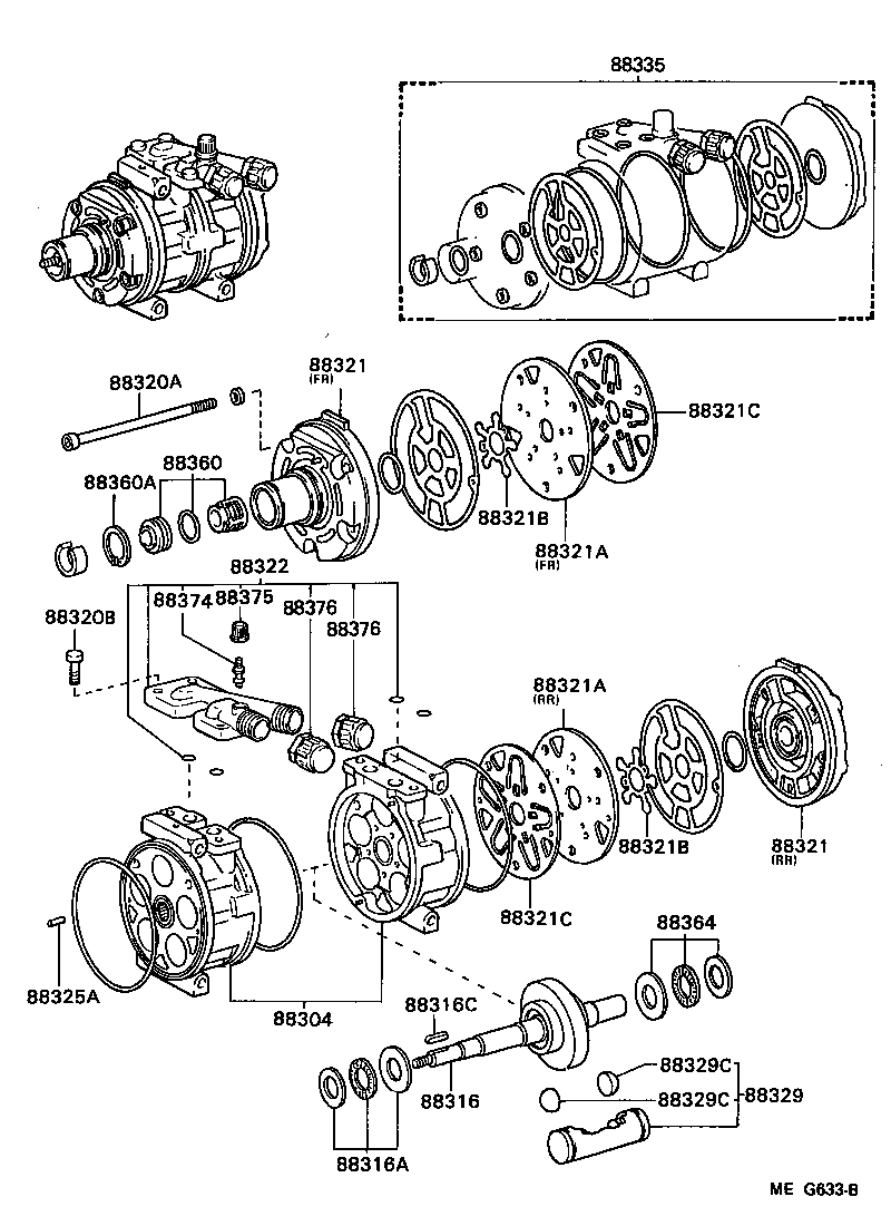 88320-27070 COMPRESSOR ASSY, COOLER product image