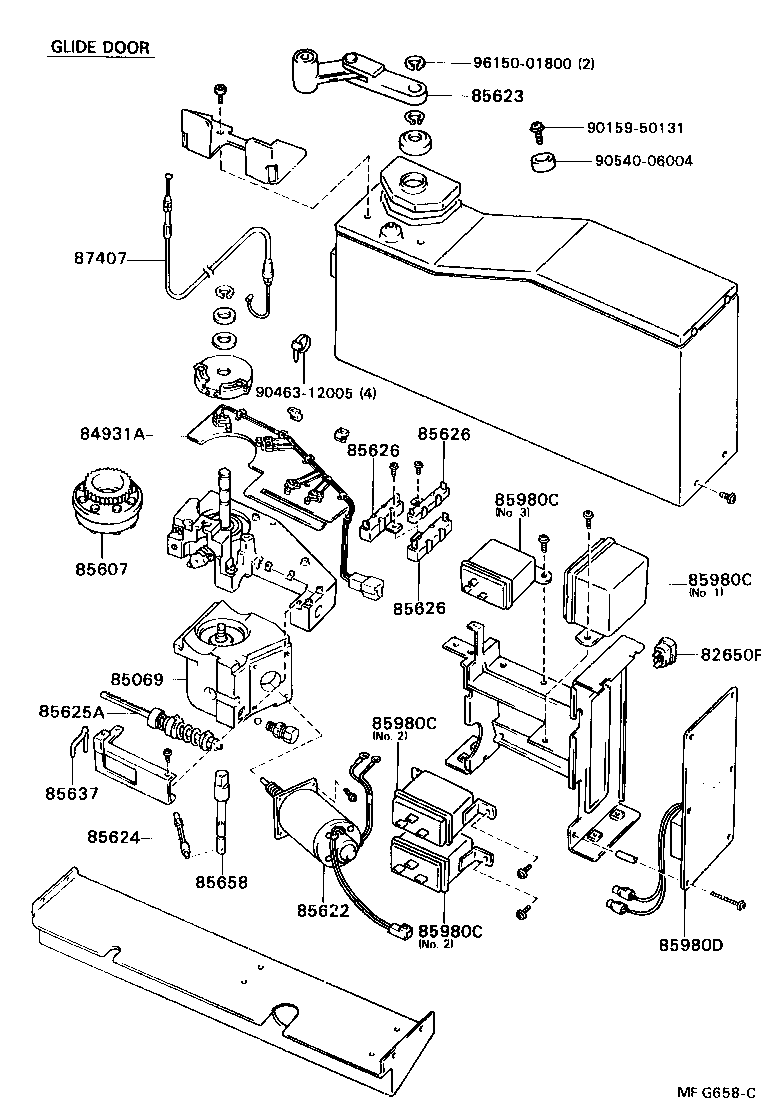 85620-90B10 MOTOR ASSY, AUTOMATIC DOOR REGULATOR product image