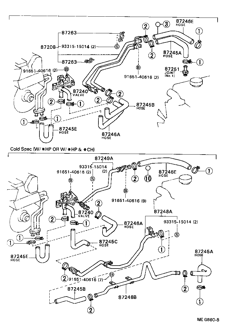 87245-90B36 HOSE, HEATER WATER, INLET A product image