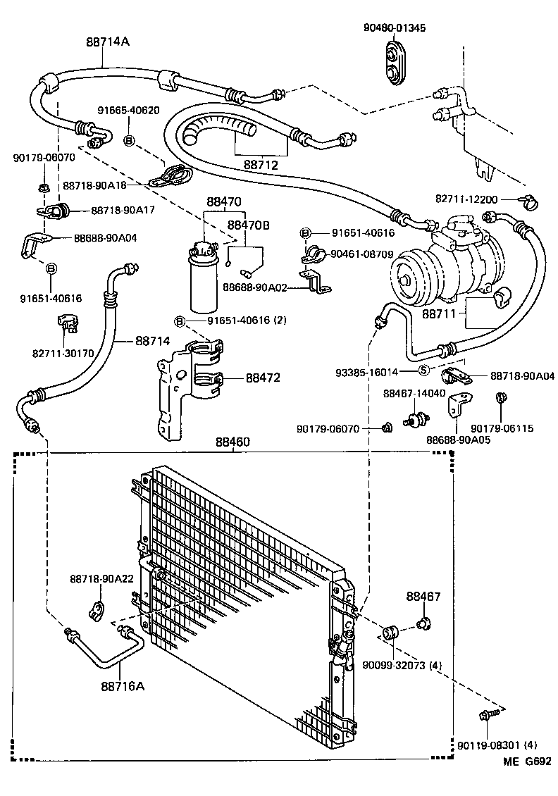 88688-90A05 BRACKET, COOLER CONDENSER, NO.1 product image