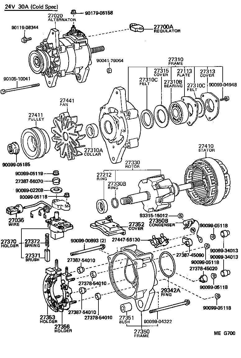 27330-56390 ROTOR ASSY, ALTERNATOR product image