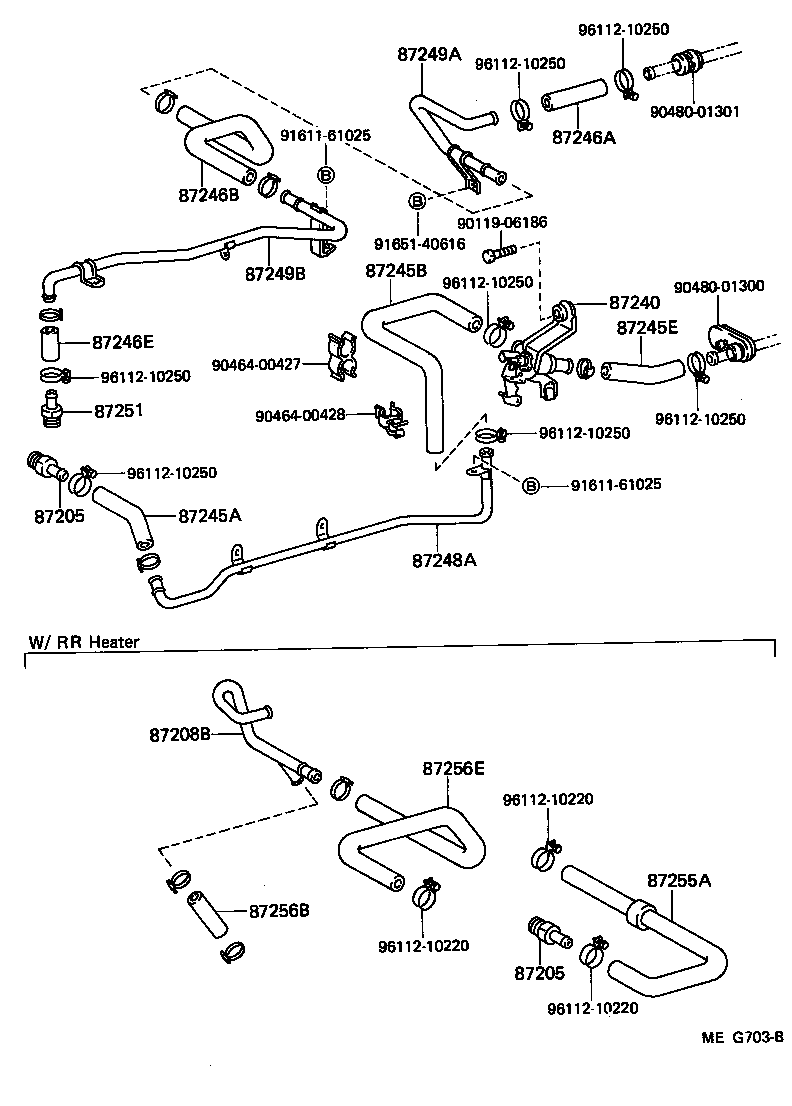 87245-90K01 HOSE, HEATER WATER, OUTLET A product image