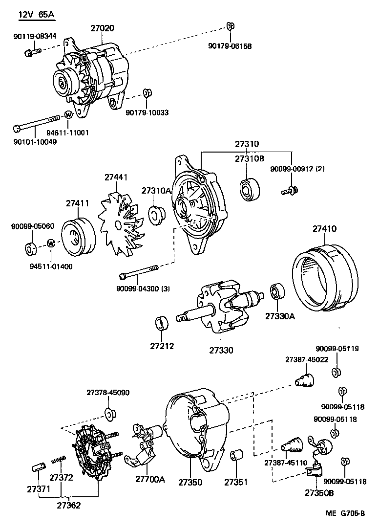 27020-56380 ALTERNATOR ASSY product image