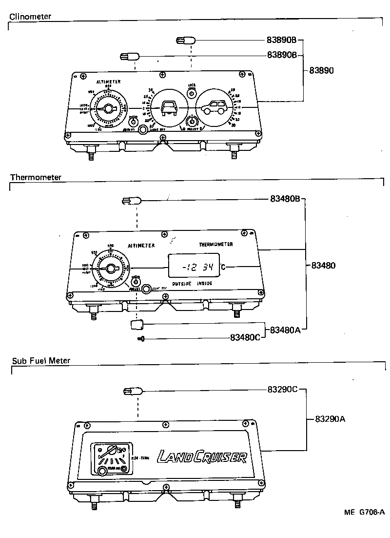 83132-90K02 CASE, COMBINATION METER product image