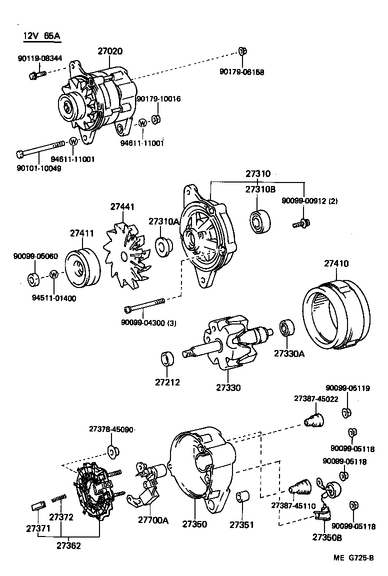 27020-68040 ALTERNATOR ASSY product image
