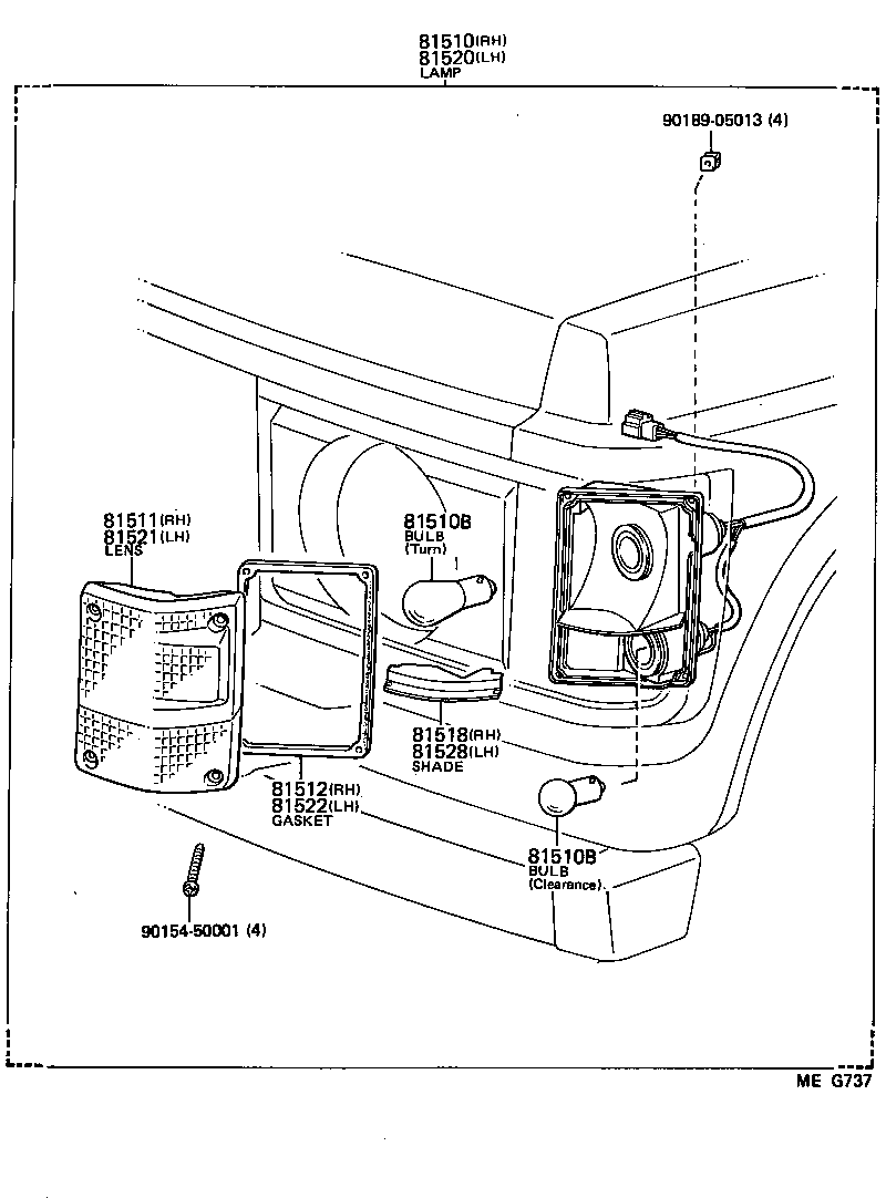 81510-69175 LAMP ASSY, FRONT TURN SIGNAL, RH product image