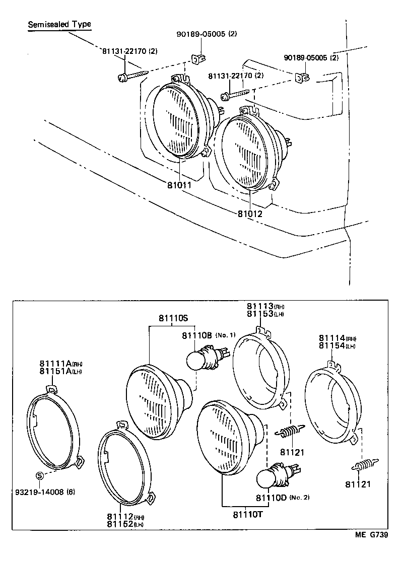 81013-95011 HEADLAMP SUB-ASSY, NO.1 product image