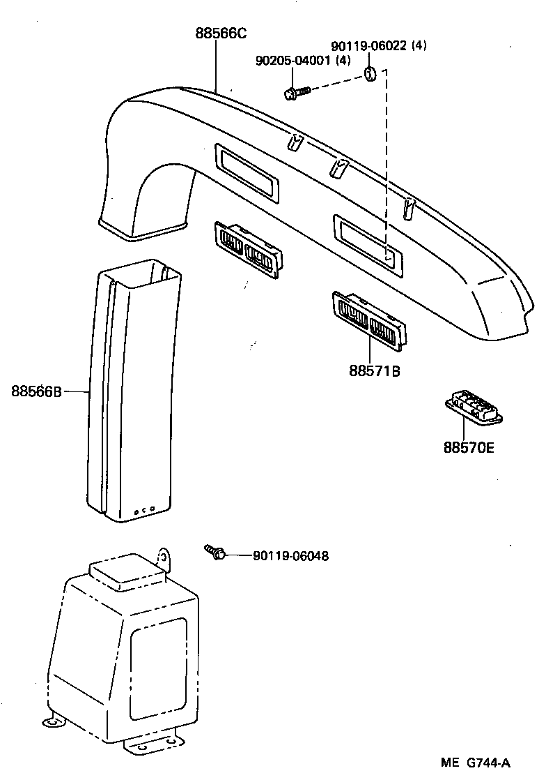55832-90K00 DUCT, AIR, SIDE NO.4 RH product image
