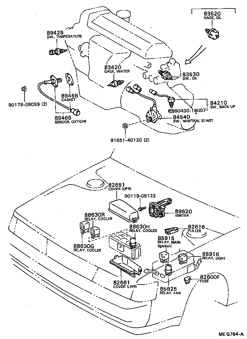 84652-2B270 SWITCH ASSY, WINDSHIELD WIPER product image