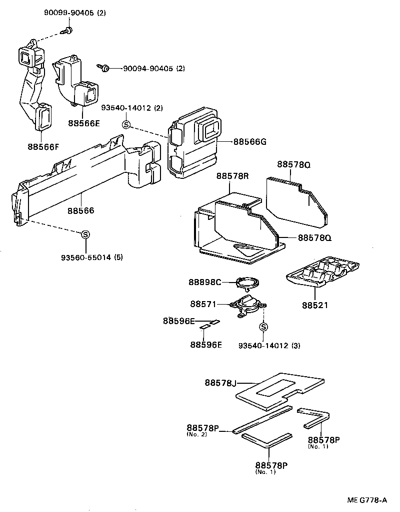 88539-20100 HOSE, COOLER UNIT DRAIN, NO.1 product image