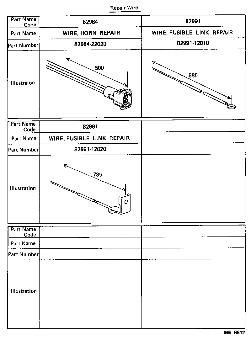 82151-12030 WIRE, FRONT DOOR, RH product image