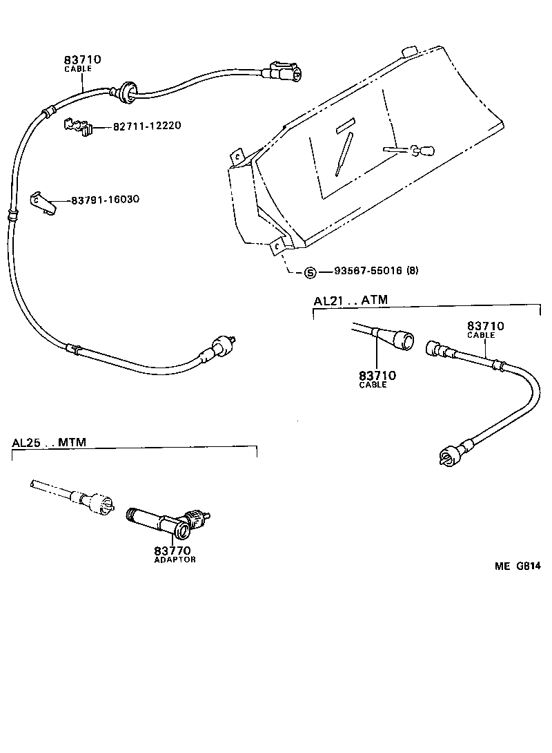 83110-16751 SPEEDOMETER ASSY product image
