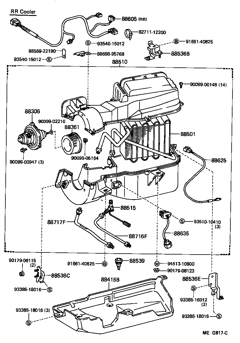 88605-95730 HARNESS SUB-ASSY, COOLER WIRING, NO.1 product image
