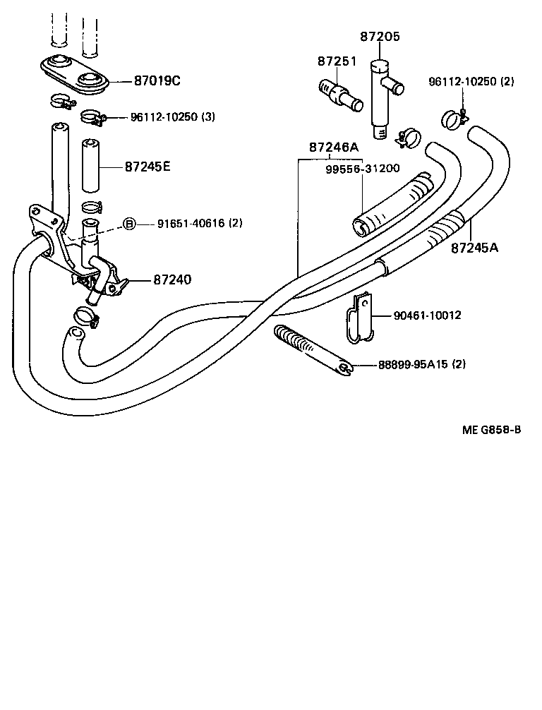 87209-90F04 HOSE, HEATER WATER, OUTLET A product image