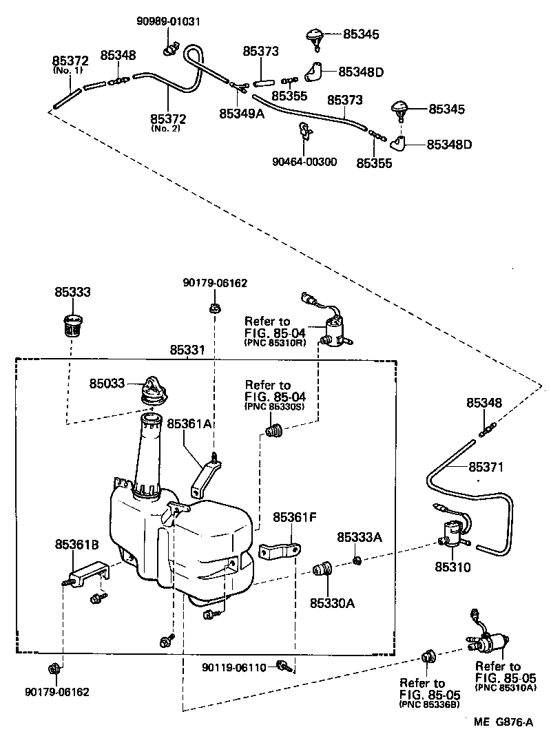 Toyota 85035-14320 NOZZLE, WINDSHIELD WASHER