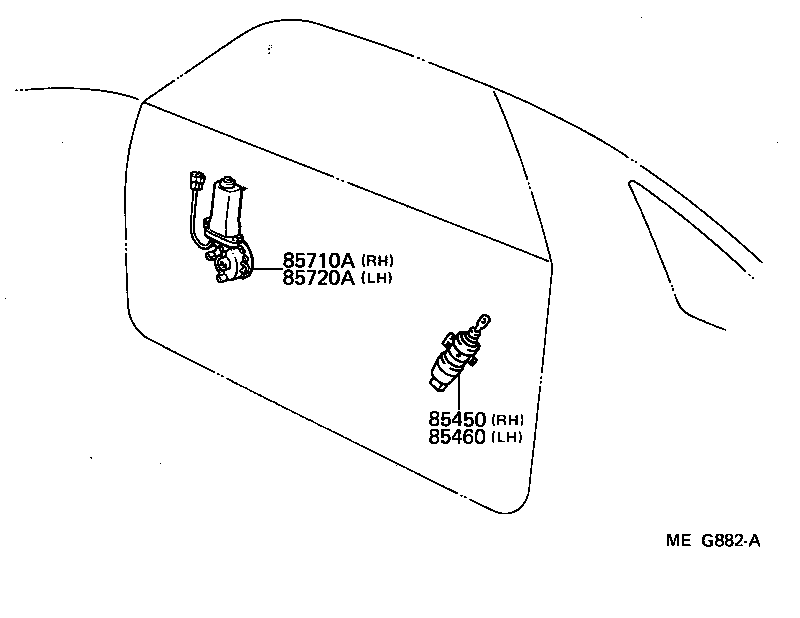 Toyota 85450-14270 SOLENOID ASSY, DOOR CONTROL, FRONT RH