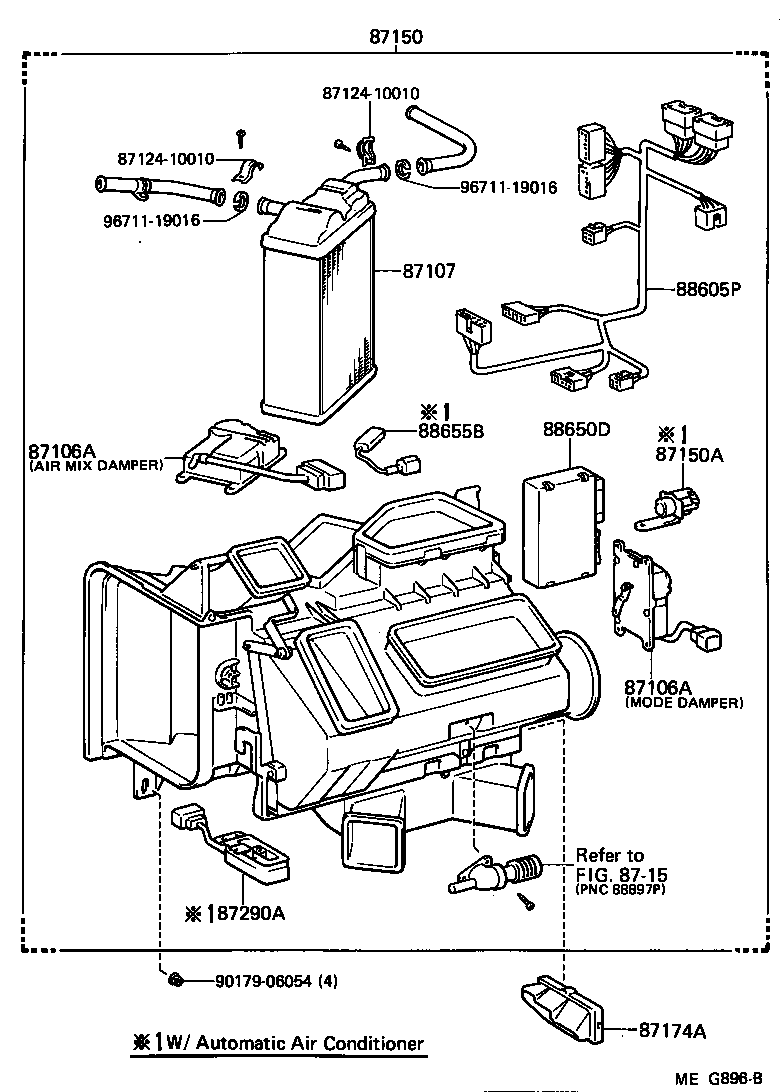 87150-14280 RADIATOR ASSY, HEATER product image