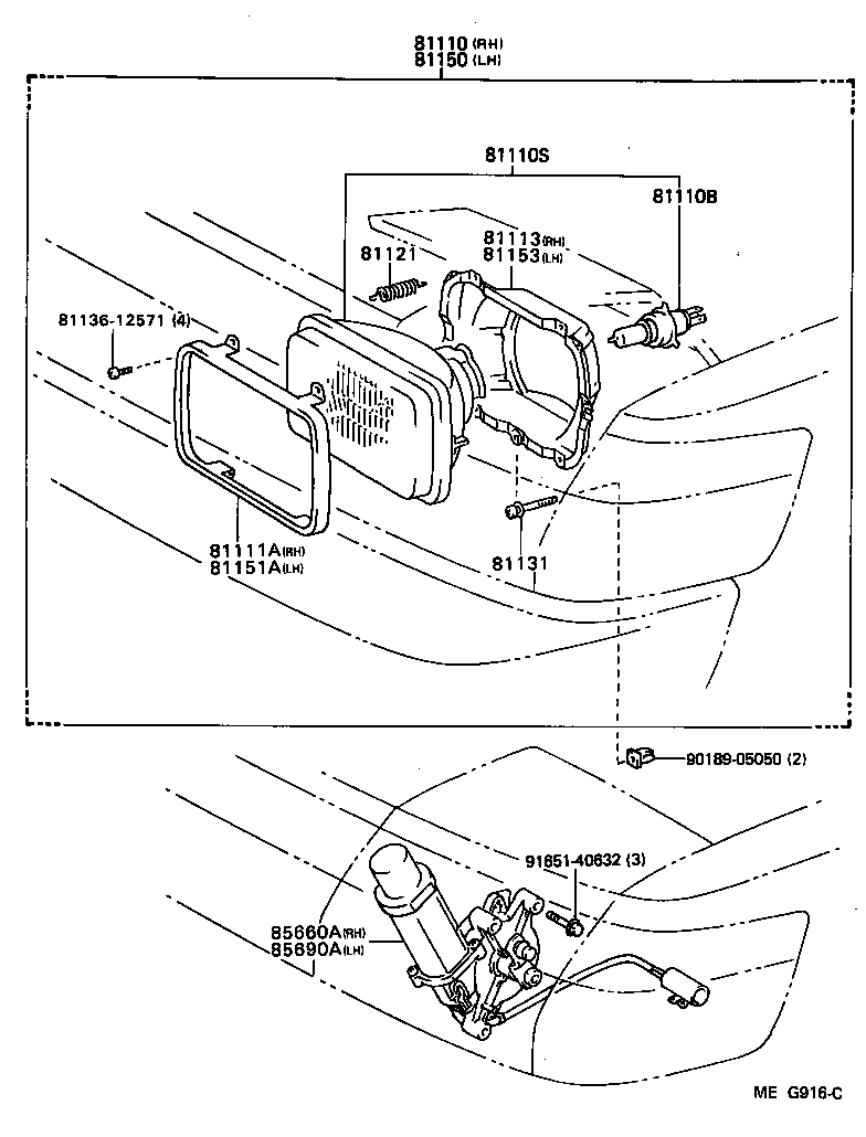 81150-1B080 HEADLAMP ASSY, LH product image
