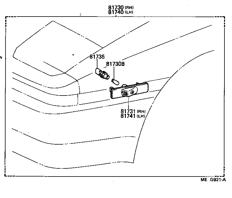 81740-20131 LAMP ASSY, SIDE TURN SIGNAL, LH product image