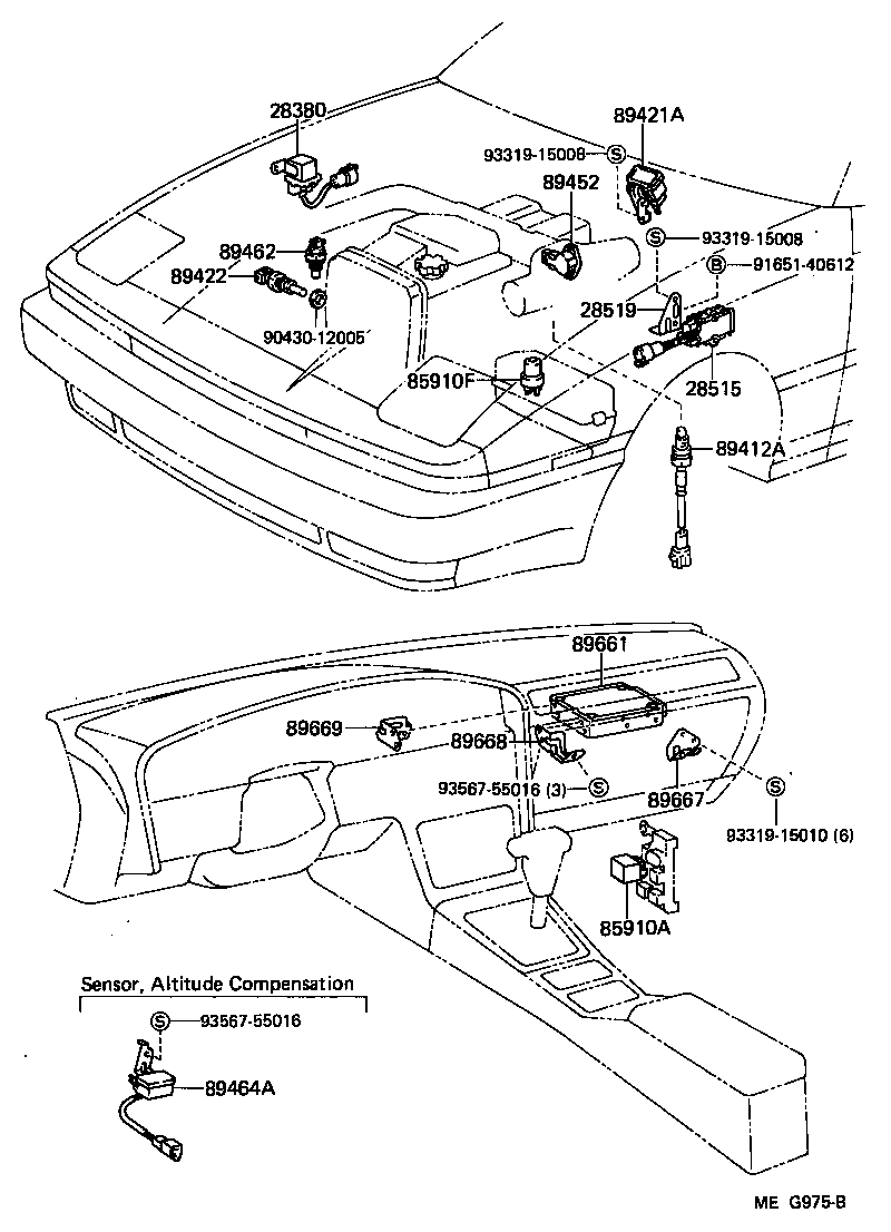 Toyota 89668-14020 BRACKET, ENGINE CONTROL COMPUTER, NO.2