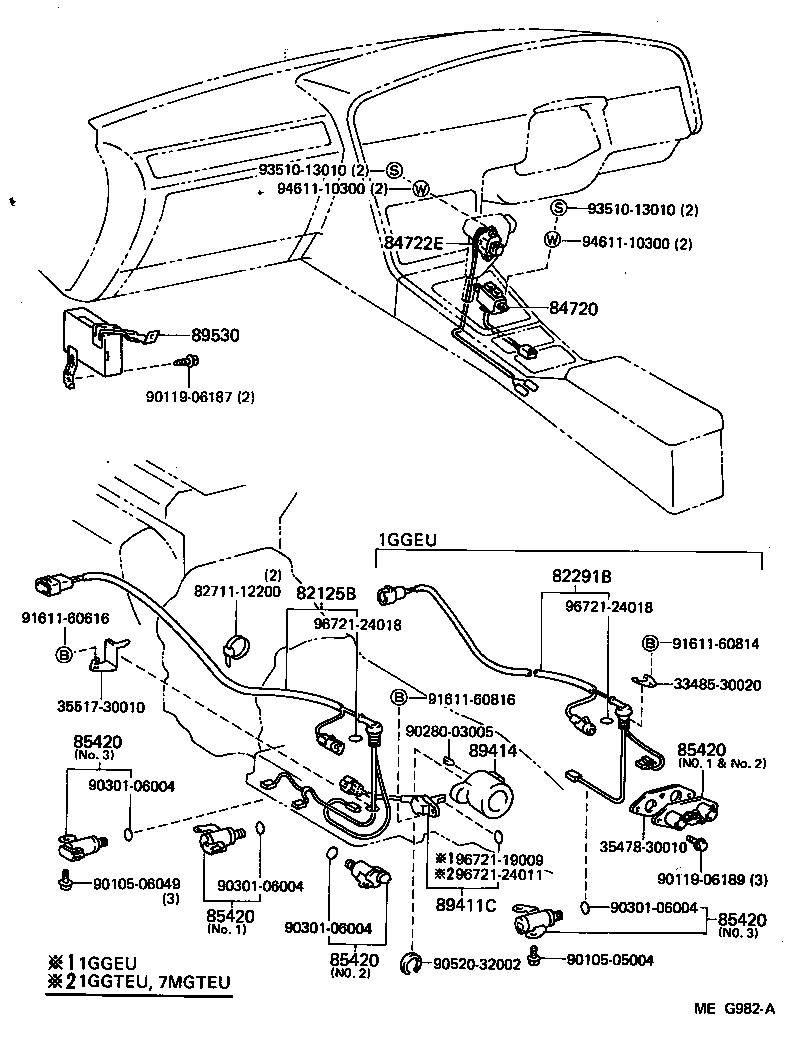 84720-14070 SWITCH ASSY, PATTERN SELECT product image