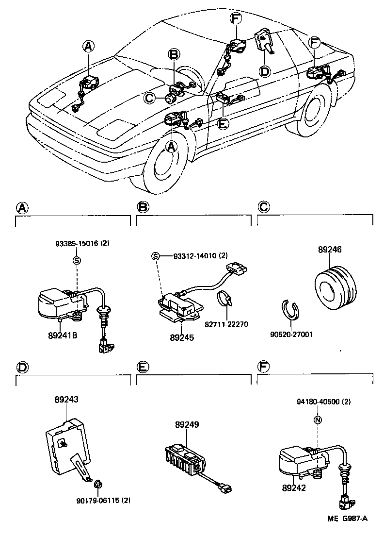 Toyota 89246-22010 DISC, SENSOR STEERING