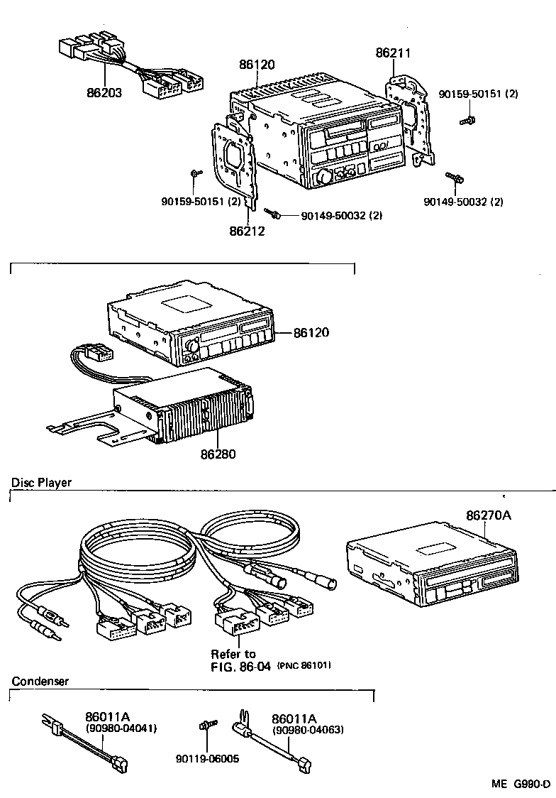 Toyota 86212-14190 BRACKET, RADIO, NO.2