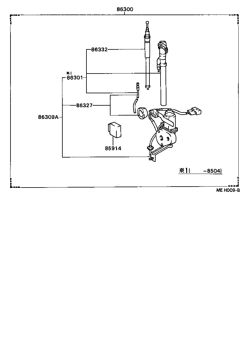 86300-22290 ANTENNA ASSY, W/HOLDER product image