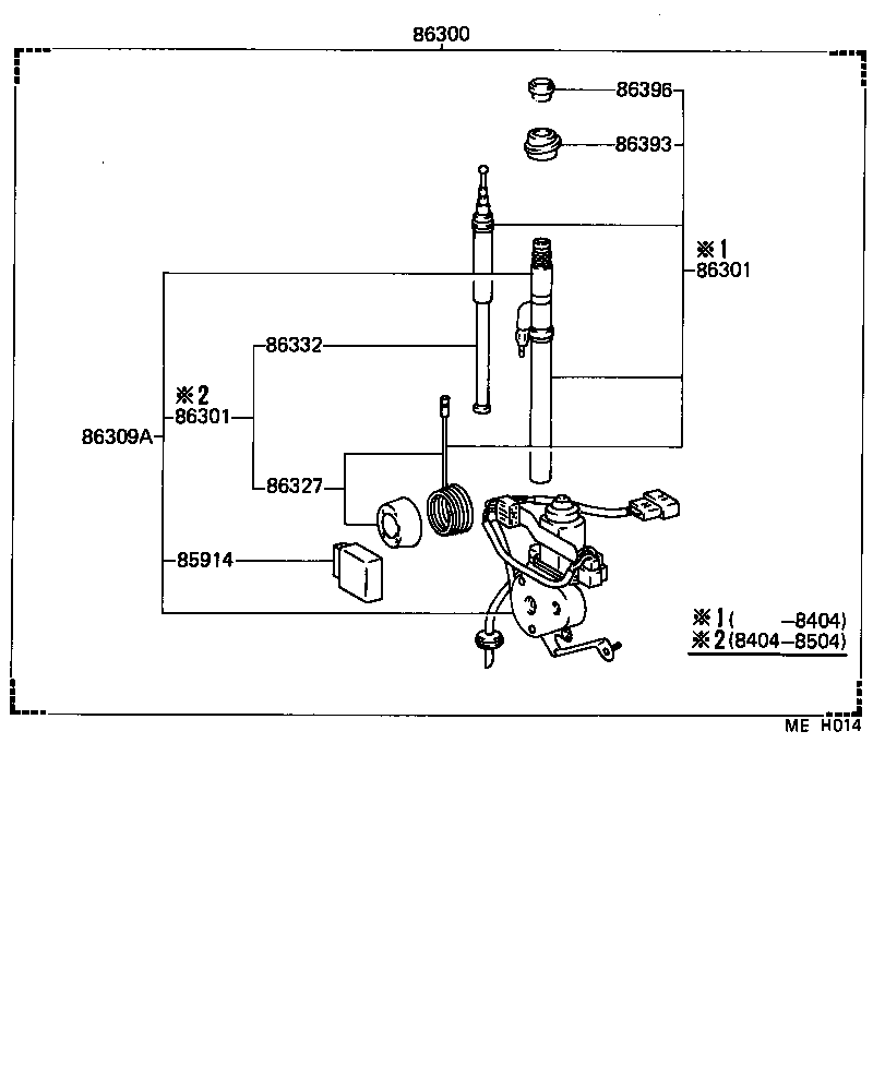 86101-14260 CORD SUB-ASSY, ANTENNA product image