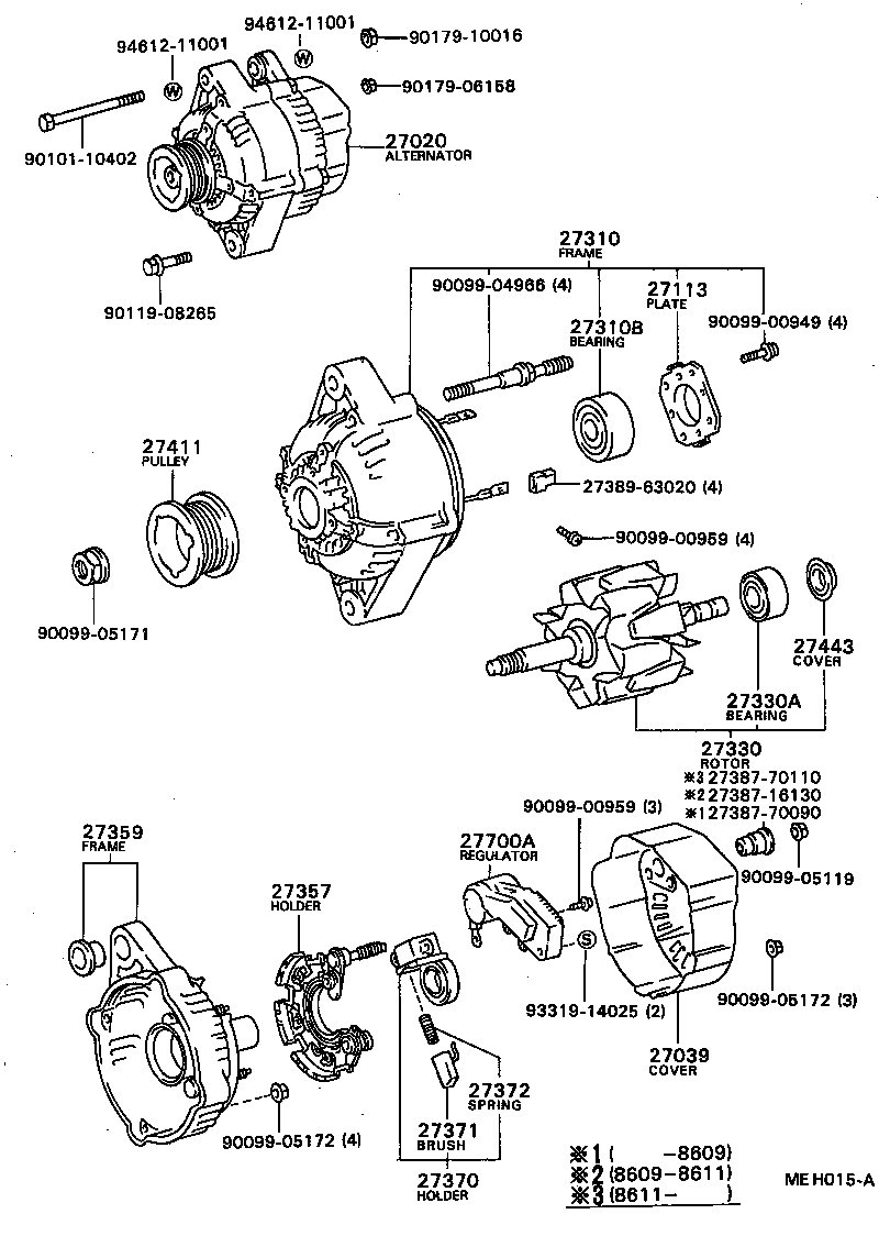 27060-70051 ALTERNATOR ASSY product image