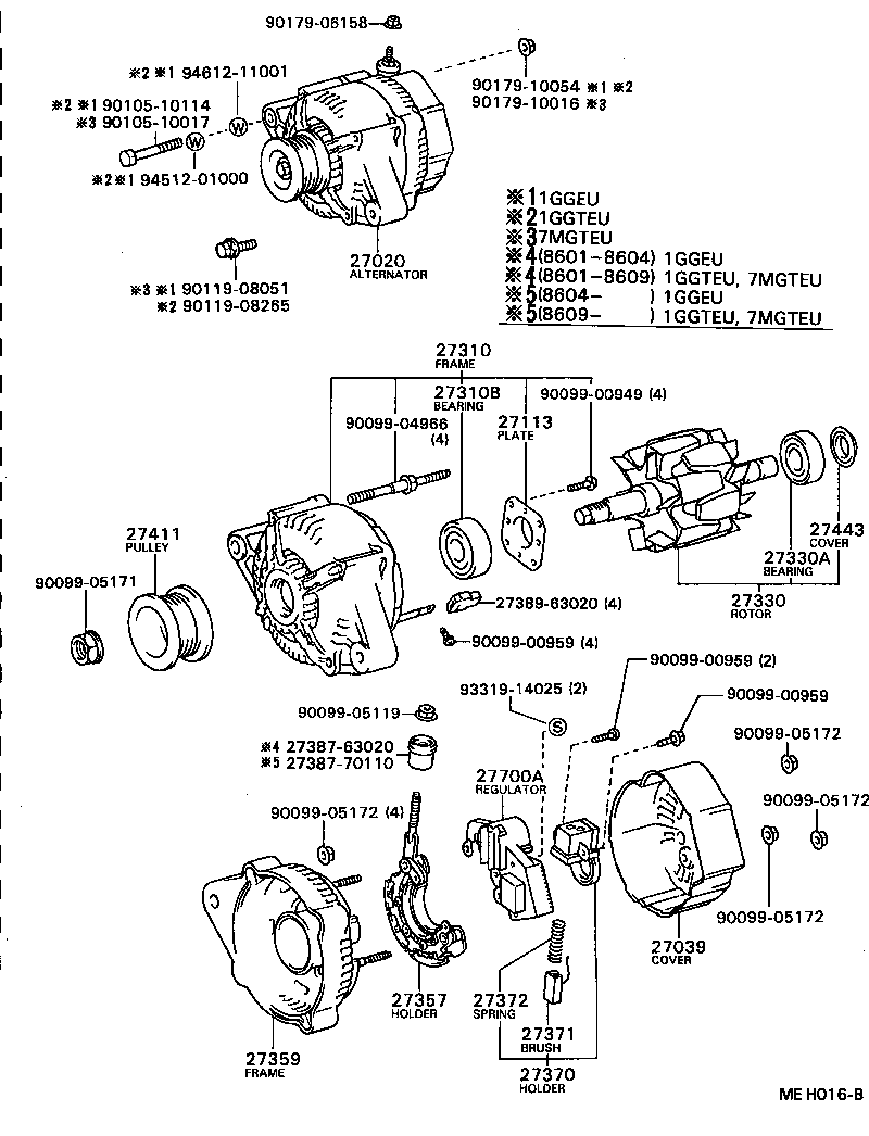 27060-70051 ALTERNATOR ASSY product image