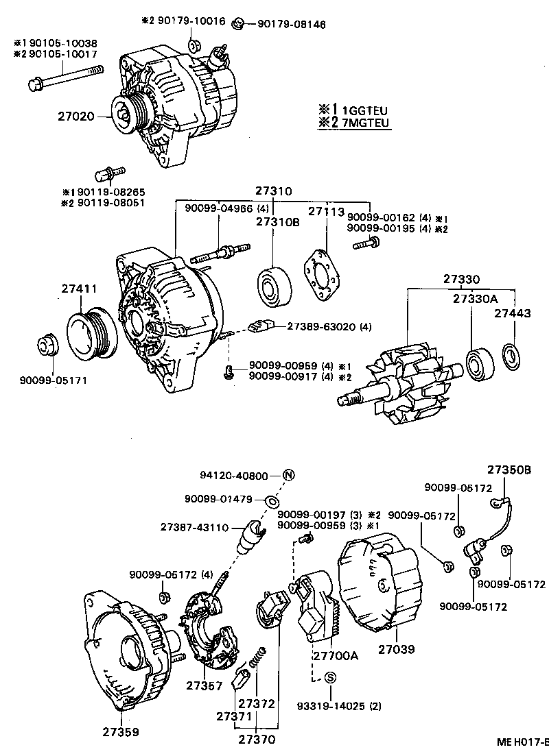 27060-70051 ALTERNATOR ASSY product image
