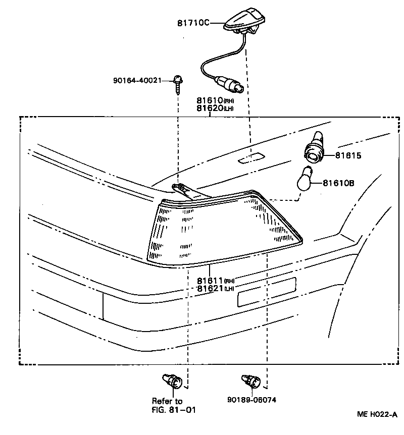81610-24020 LAMP ASSY, PARKING & CLEARANCE, RH product image