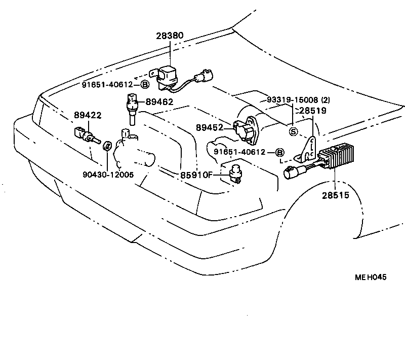 89464-24010 SENSOR, ALTITUDE COMPENSATION product image