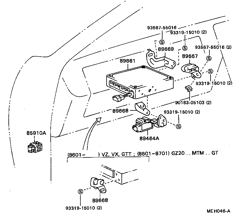 89464-24010 SENSOR, ALTITUDE COMPENSATION product image