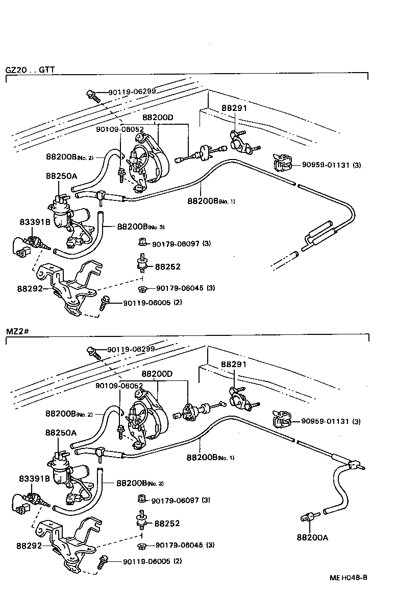 88283-24010 HOSE, CRUISE CONTROL VACUUM product image