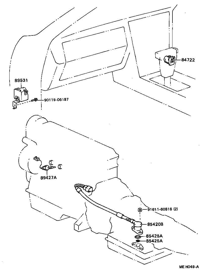 89531-24010 RELAY, TRANSMISSION CONTROL product image
