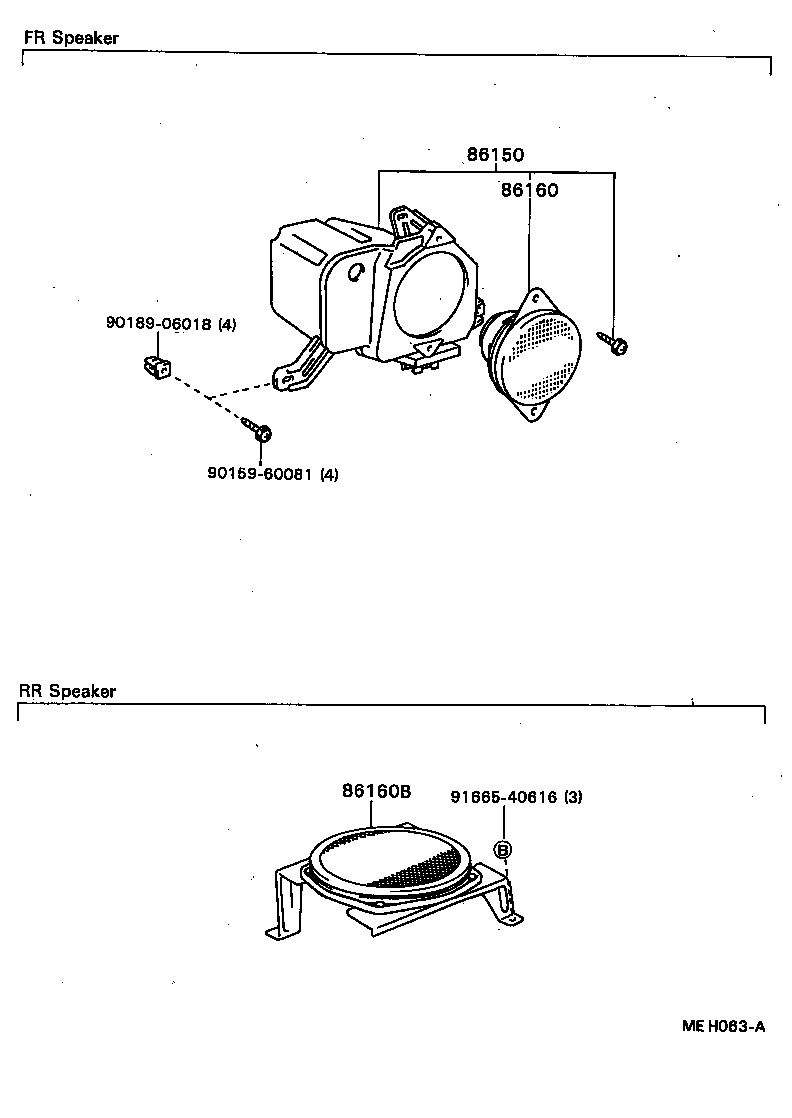 86150-24120 SPEAKER ASSY, REAR product image